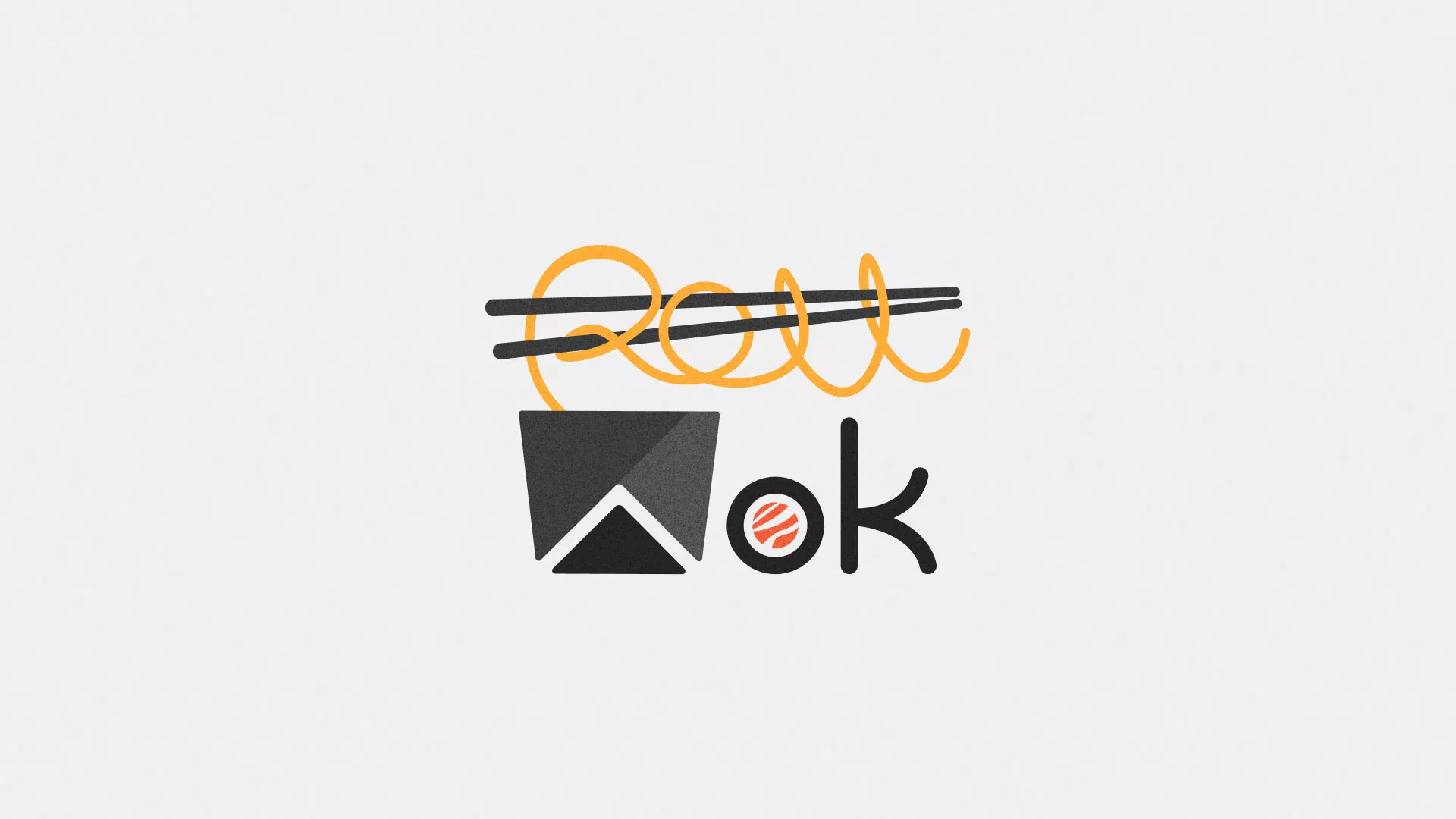 Разработка логотипа суши-бара «Roll Wok Club» в Серпухове