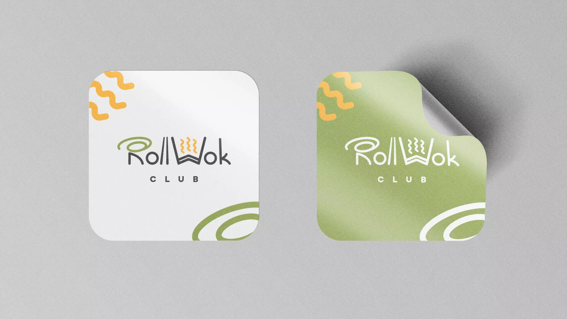 Разработка логотипа и фирменного стиля суши-бара «Roll Wok Club» в Серпухове
